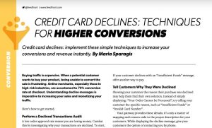 Credit Card Declines: Techniques For Higher Conversions