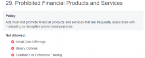 Facebook compliance policy - Financial offers