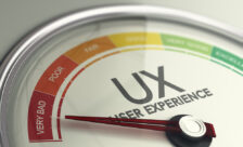 Needle in a gauge titled "UX User Experience" pointing to "Very Bad".