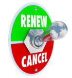 Switch for choosing between "renew" and "cancel"