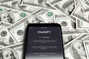 Device using ChatGPT on a blanket of money