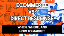 Hero image for a blog post comparing ecommerce with direct response marketing