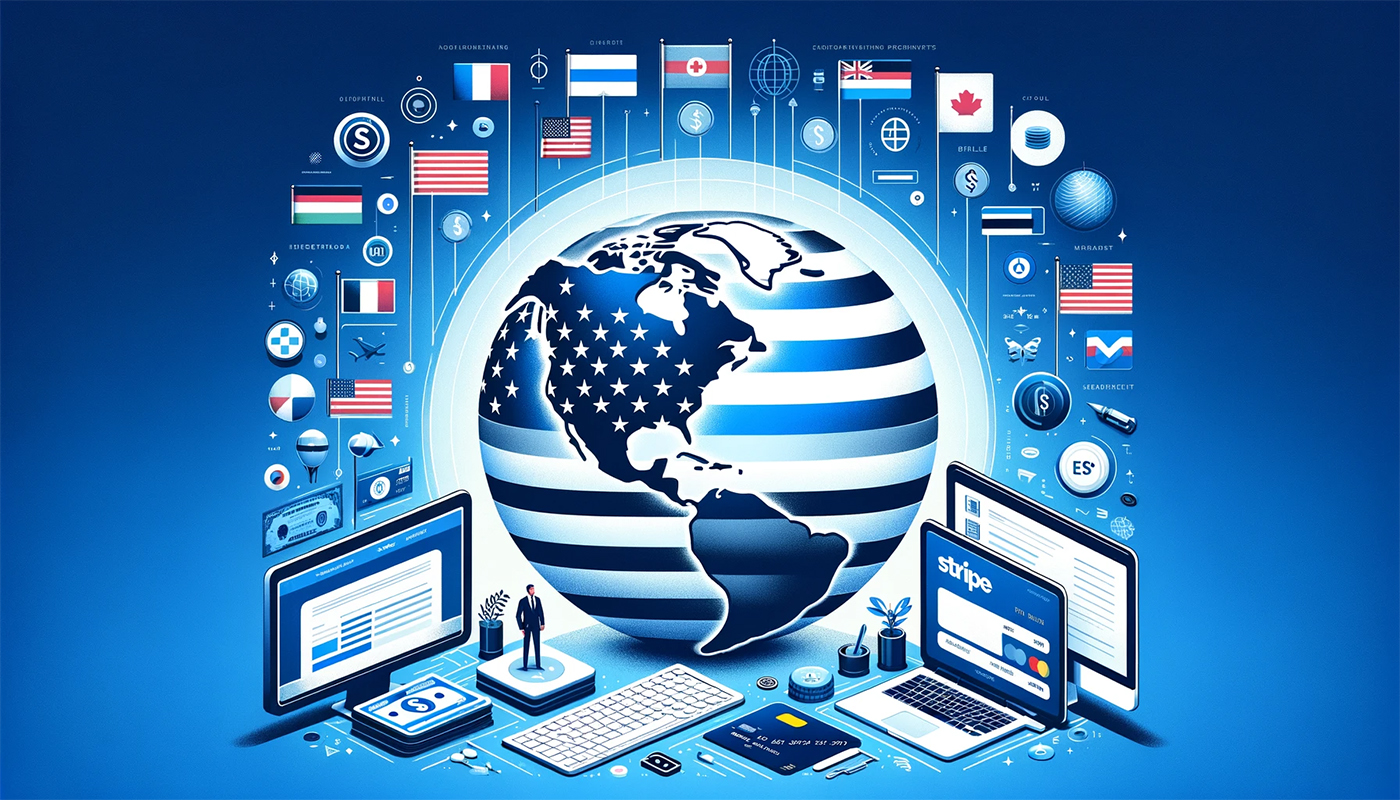 International payment processing through Stripe or merchant accounts to power up a business.