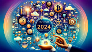 hands collecting orbs of crypto and money and assets in 2024