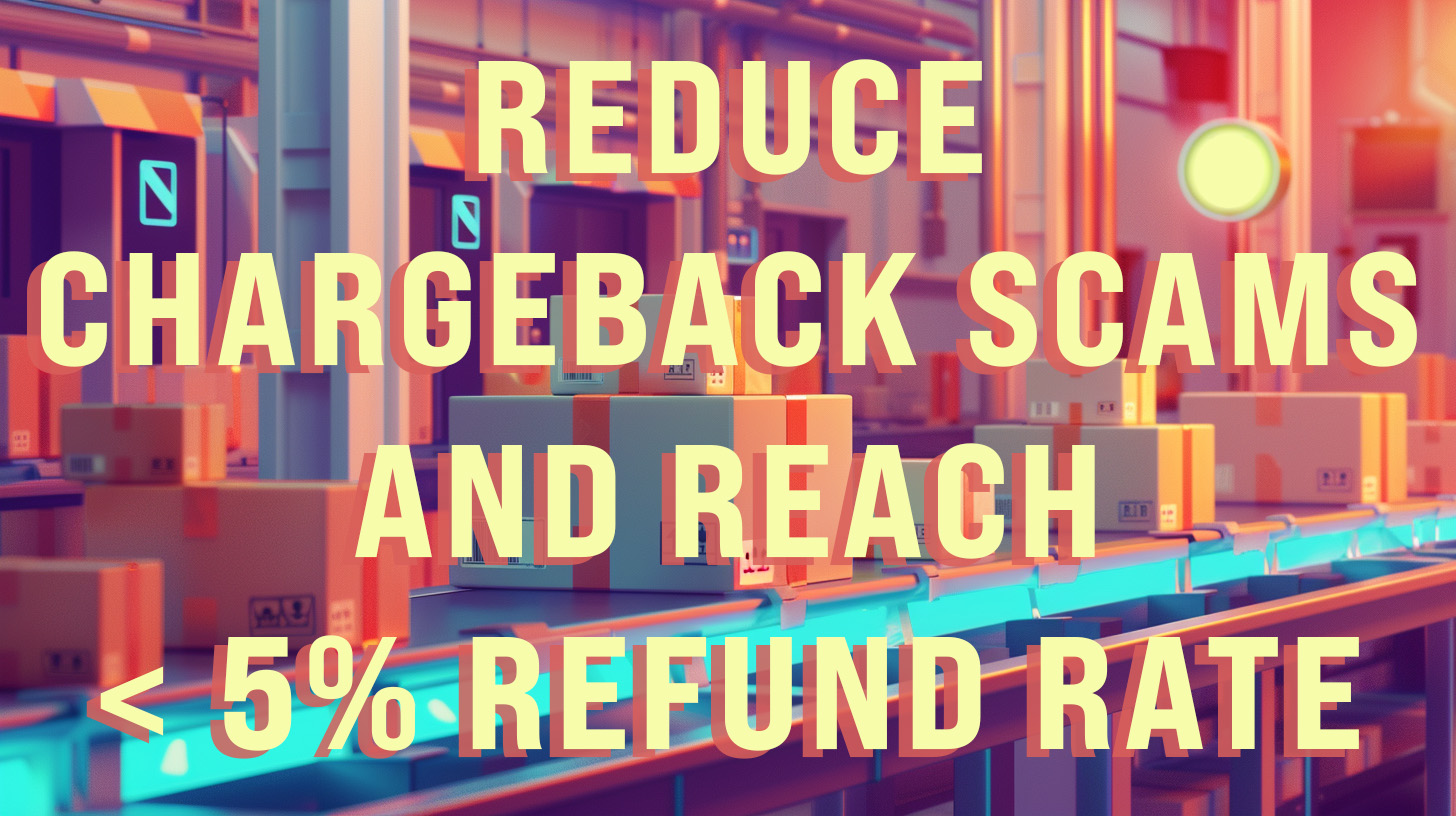 reduce chargeback scams and reach less than 5% refund rate