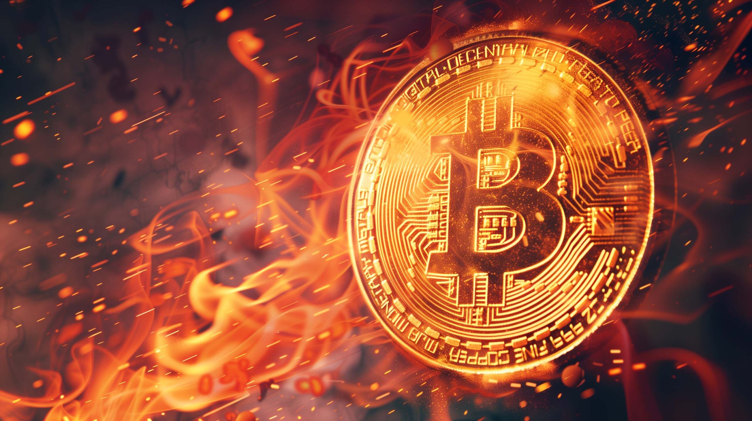 bitcoin in flames, bitcoin halving event