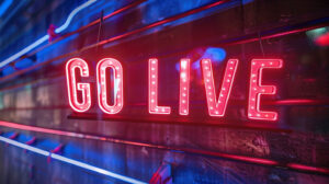 "Go Live" in glowing text.