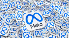 Big Meta logo on top of a pile of smaller Meta logos