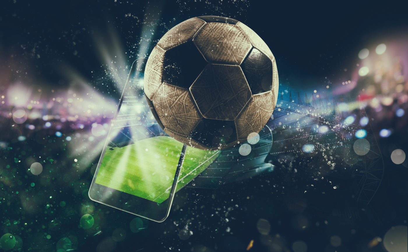 Soccer ball hitting a cell phone, sports betting, latin america, football